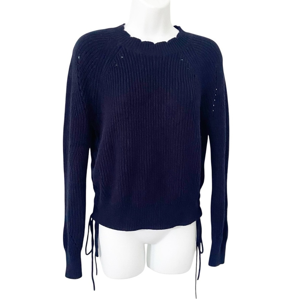 Joie Cotton Cashmere Adanya Lace Side Sweater size XS